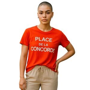 J. Crew Red and white T-Shirt | Medium